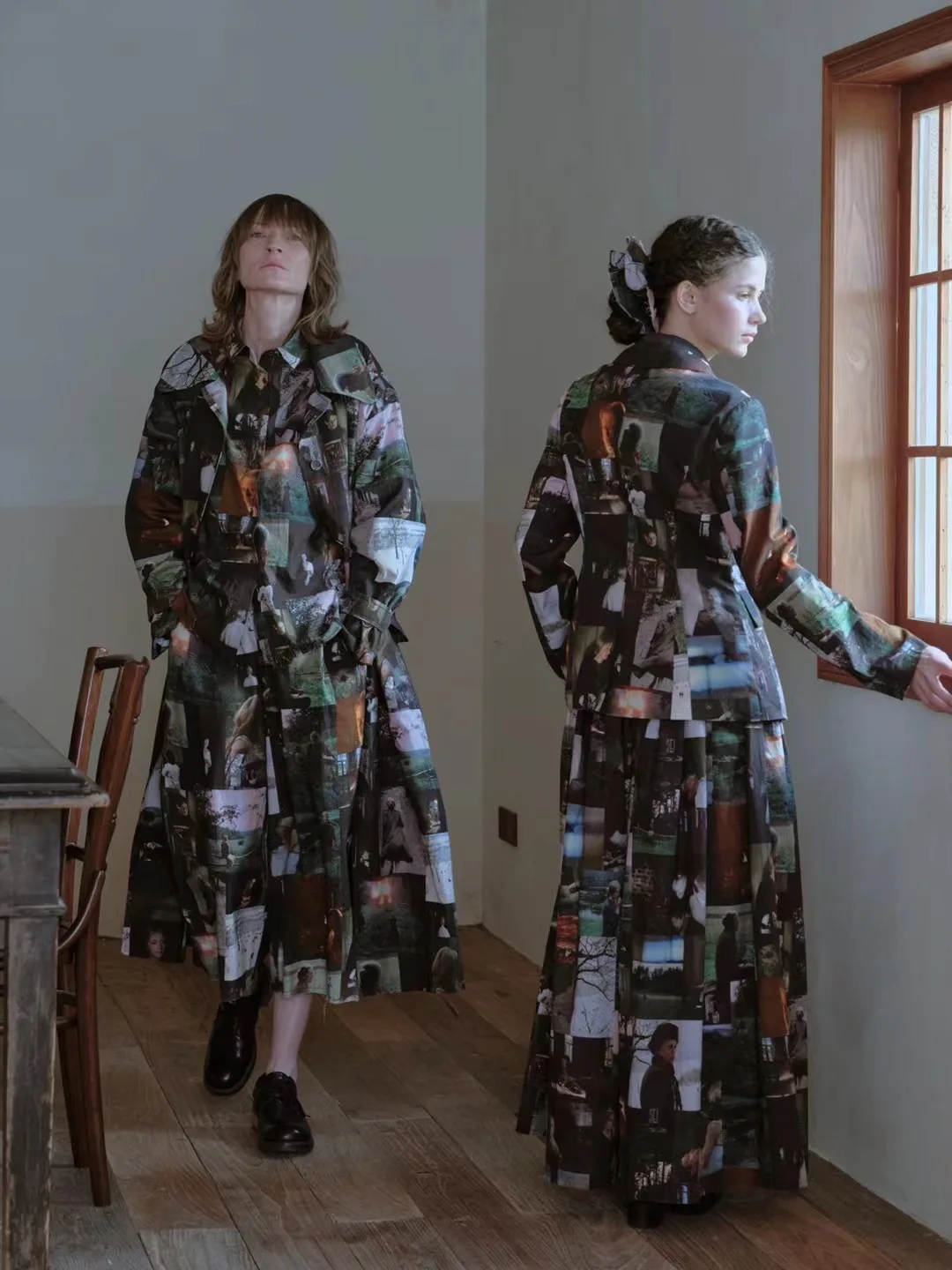 Printed Long Coat