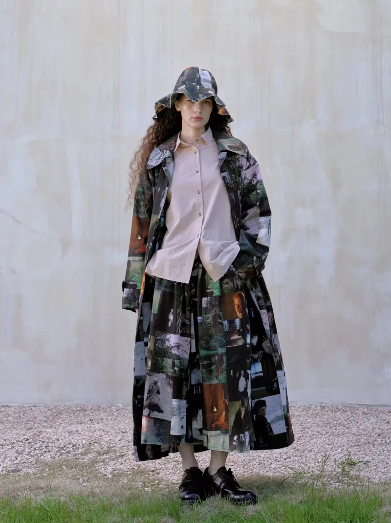 Printed Long Coat