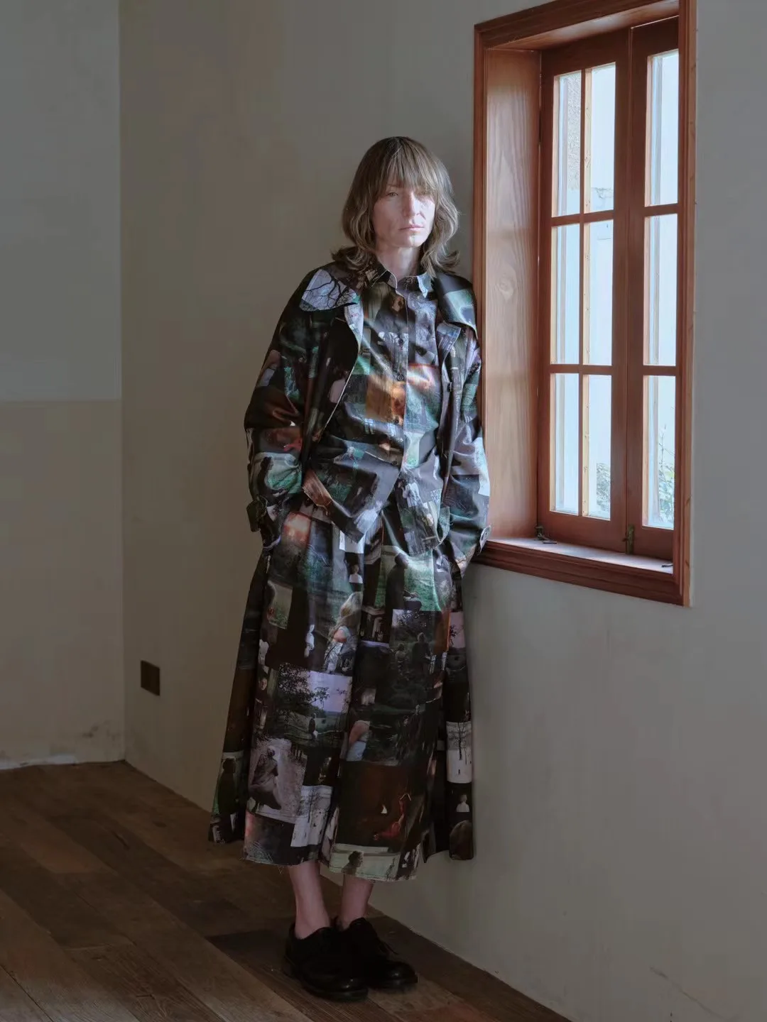 Printed Long Coat