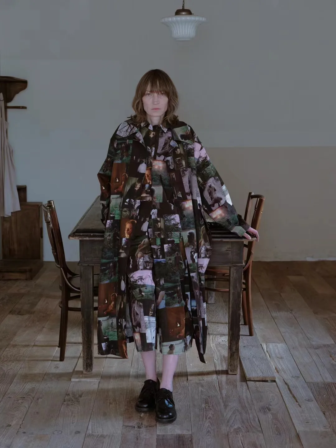 Printed Long Coat